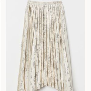 New H&M conscious pleated metallic midi skirt